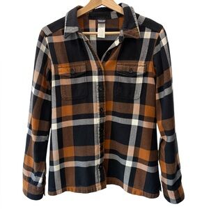 Patagonia Black and Brown Plaid Shirt-4